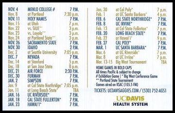 2013-14 NCAA Schedule Cards